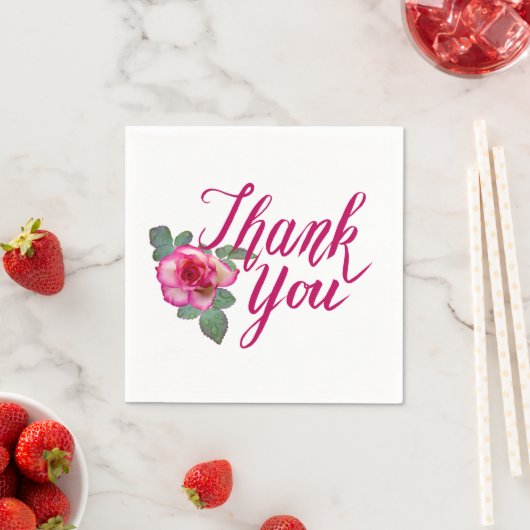 Serviette En Papier Merci (En situation)