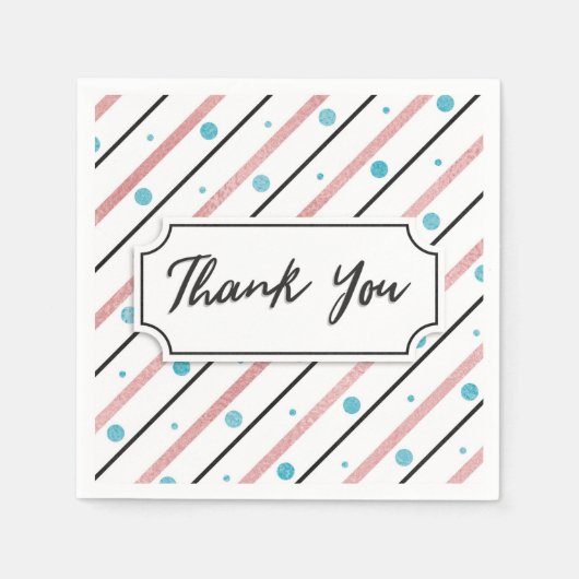 Serviette En Papier Merci (Devant)