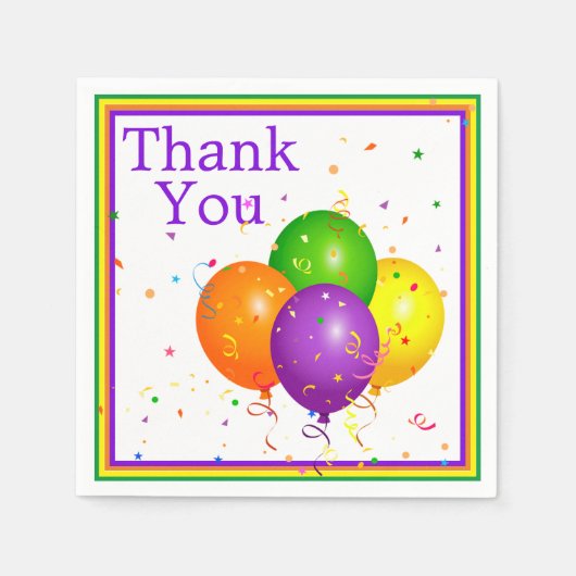 Serviette En Papier Merci (Devant)