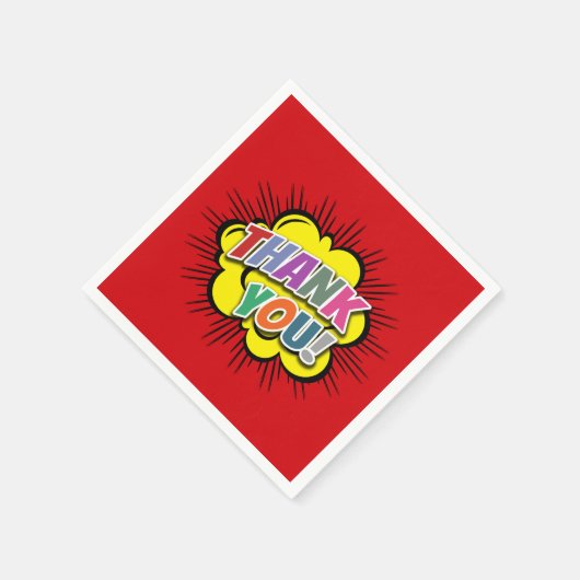 Serviette En Papier Merci (Coin)