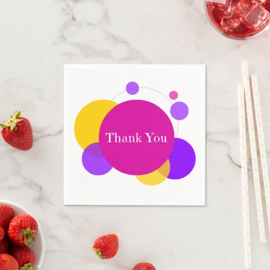 Serviette En Papier Merci (En situation)