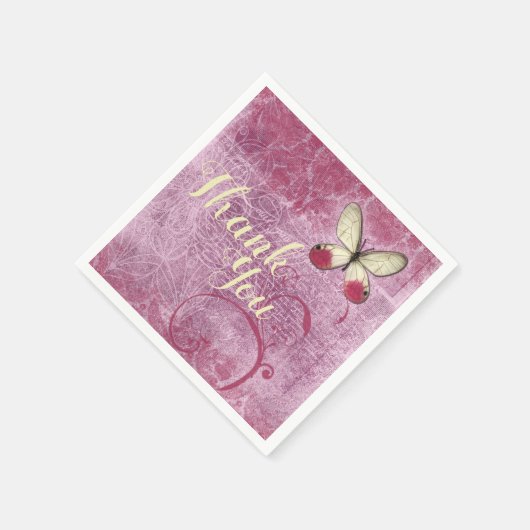 Serviette En Papier Merci (Coin)