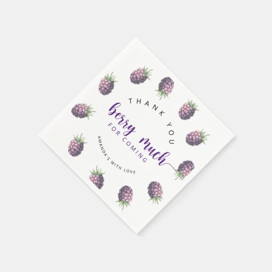 Serviette En Papier Merci (Coin)