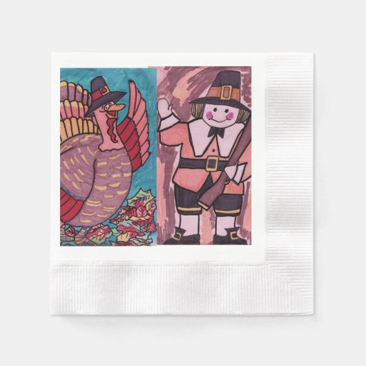 Serviette En Papier MERCI À LA TURQUIE ET AUX serviettes PILGRAM (Devant)