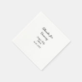 Serviette En Papier Merci à venir baby shower moderne simple typogr (Coin)