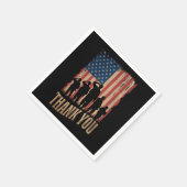 Serviette En Papier Merci Anciens Combattants Jour Américain Drapeau V (Coin)