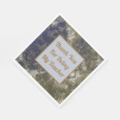 Serviette En Papier Merci Appréciation de l'enseignant Gold Blue class (Coin)