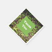 Serviette En Papier Merci Automne Feuilles Vert Appréciation Brown (Coin)