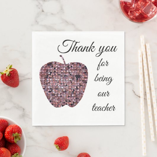 Serviette En Papier Merci Classe Appréciation École Fin de l'année (En situation)