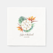 Serviette En Papier Merci Compass mariage Destination Passport (Devant)