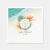 Serviette En Papier Merci Compass mariage Destination Passport (Devant)