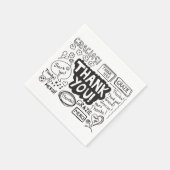 Serviette En Papier Merci Dans Différentes Langues (Coin)