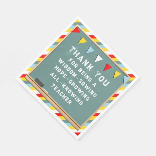 Serviette En Papier Merci d'appréciation de l'enseignant (Coin)