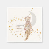 Serviette En Papier Merci de Baby shower Boho Bear Moon (Devant)