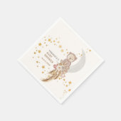 Serviette En Papier Merci de Baby shower Boho Bear Moon (Coin)