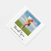 Serviette En Papier Merci de calligraphie Photo Graduation Party Papie (Coin)