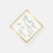 Serviette En Papier Merci de célébrer avec nous (Coin)