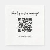 Serviette En Papier Merci de code QR personnalisé (Devant)