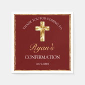 Serviette En Papier Merci de confirmation Elegant Gold Boys (Devant)