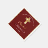 Serviette En Papier Merci de confirmation Elegant Gold Boys (Coin)