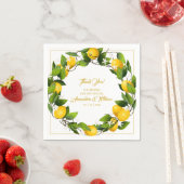 Serviette En Papier Merci de courre de citron moderne | MARIAGE (En situation)