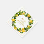 Serviette En Papier Merci de courre de citron moderne | MARIAGE (Coin)