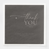 Serviette En Papier Merci de Mariage à neutre chic ID1020 (Devant)