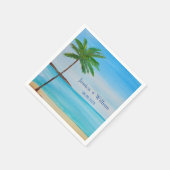Serviette En Papier Merci de mariage de destination de plage tropicale (Coin)