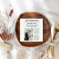 Merci de Mariage photo unique du journal