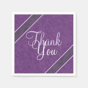 Serviette En Papier Merci de pourpre de prune