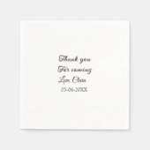 Serviette En Papier merci de venir ajouter un message texte (Devant)