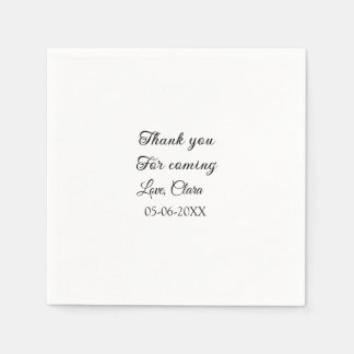 Serviette En Papier merci de venir ajouter un message texte