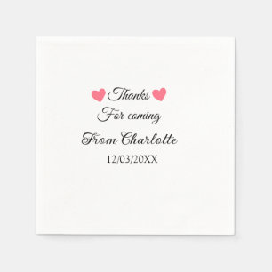 Serviette En Papier merci de venir ajouter un message texte