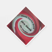 Serviette En Papier Merci Enseignant Appréciation École Merci Repas (Coin)