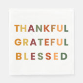 Serviette En Papier Merci gracieux béni - Automne Colours Papier (Devant)