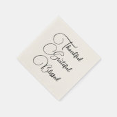 Serviette En Papier Merci Grateful Blessé script Thanksgiving (Coin)