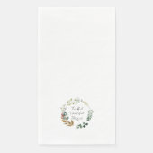 Serviette En Papier Merci Grateful Leaf Art Rustique Moderne (Devant)