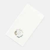 Serviette En Papier Merci Grateful Leaf Art Rustique Moderne (Coin)