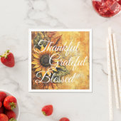 Serviette En Papier Merci Gratuit Béni Thanksgiving Automne automne (En situation)