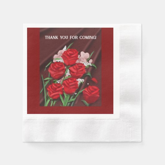Serviette En Papier Merci Mariage (Devant)