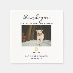 Serviette En Papier Merci Mariage Animaux de compagnie Mariage photo N