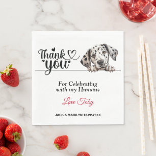 Serviette En Papier Merci Mariage dalmate
