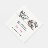 Serviette En Papier Merci Mariage dalmate (Coin)