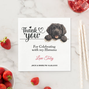 Serviette En Papier Merci Mariage de Terre-Neuve