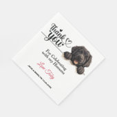 Serviette En Papier Merci Mariage de Terre-Neuve (Coin)