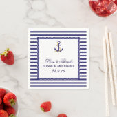 Serviette En Papier Merci Mariage nautique (En situation)