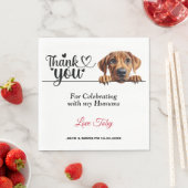 Serviette En Papier Merci Mariage Rhodesian Ridgeback (En situation)