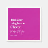 Serviette En Papier Merci ! Mariage simple (Devant)