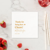 Serviette En Papier Merci ! Mariage simple (En situation)