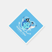 Serviette En Papier Merci Médecins / Infirmières Appréciation (Coin)